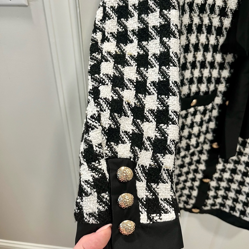 Tuckernuck Pomander Place Coco Bow Tweed Houndstooth Dress, size XL - Picture 6 of 11